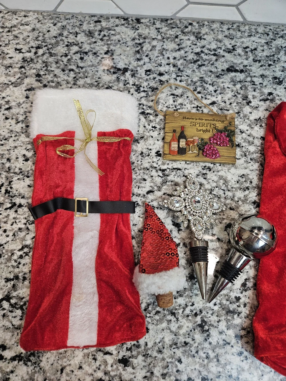 Christmas Wine & Barware Accessories - Holiday Set
